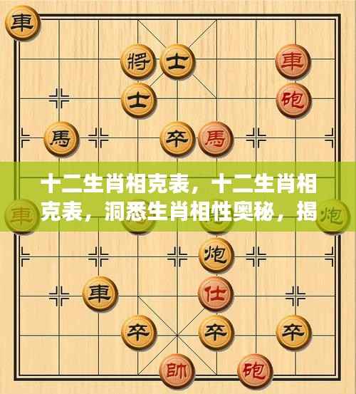 十二生肖相克表详解,探索生肖相性与星象运势奥秘