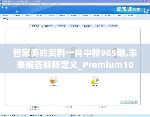 管家婆的资料一肖中特985期,未来解答解释定义_Premium10.582