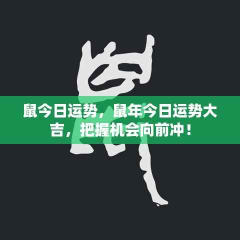 鼠年大吉运势来袭,把握机遇勇往直前!