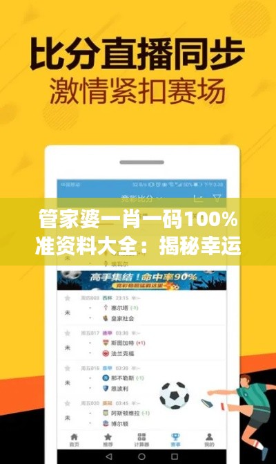 管家婆一肖一码100%准资料大全:揭秘幸运数字的内在逻辑