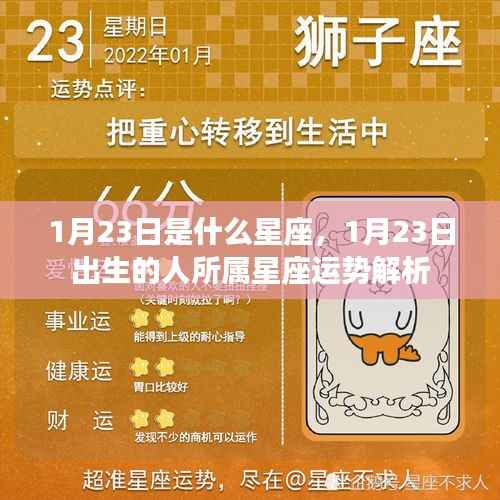 1月23日星座运势解析,探究出生者的星座特点与运势展望