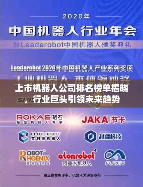 上市机器人公司排名榜单揭晓,行业巨头引领未来趋势