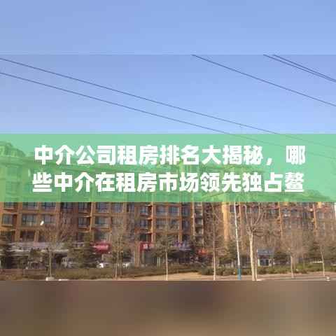 中介公司租房排名大揭秘,哪些中介在租房市场领先独占鳌头?