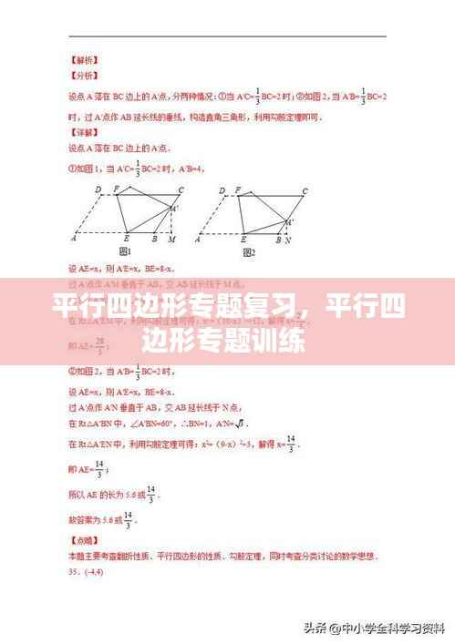 平行四边形专题复习,平行四边形专题训练